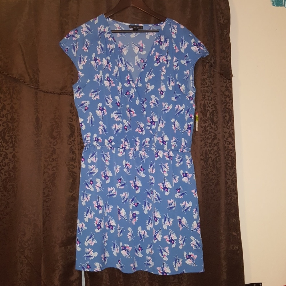 Attention Blue Floral Dress